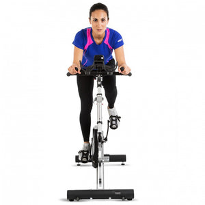 SPIRIT XIC600 Indoor Cycle exercise bike best buy front with model